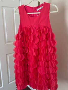 Trina Turk Vibrant Fuchsia Circle Fringe Women’s Formal Dress